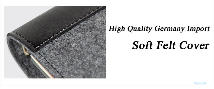 Felt With Pu Leather Ring Planner