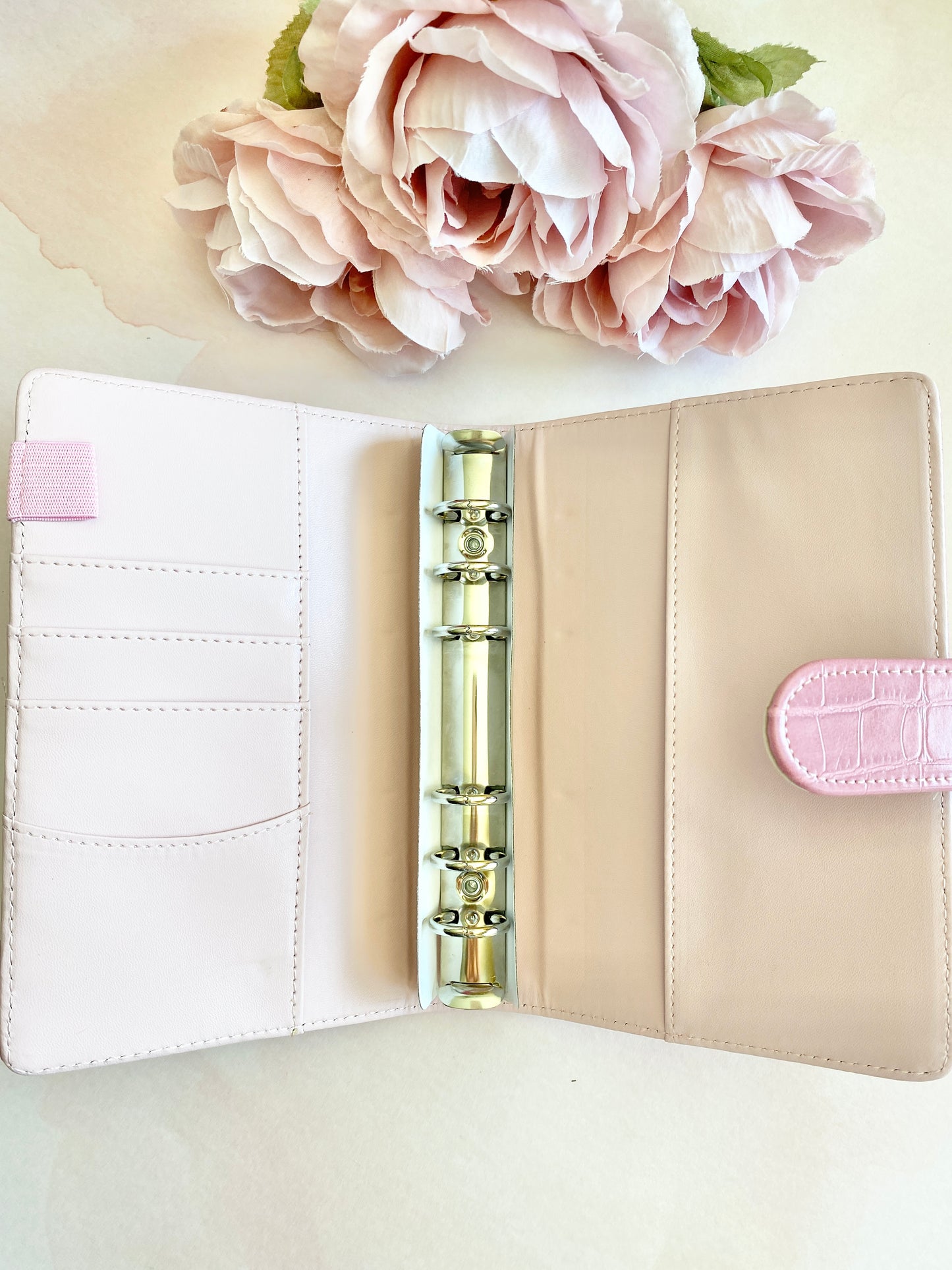 Croco Faux Leather Ring Planner