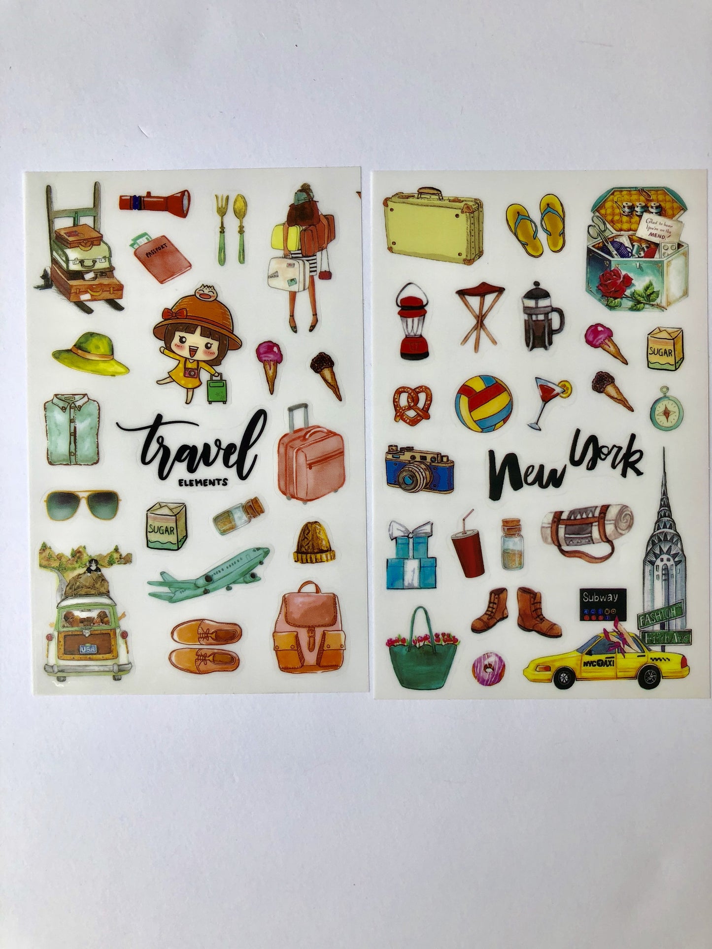 Set of 6 Travel Stickers