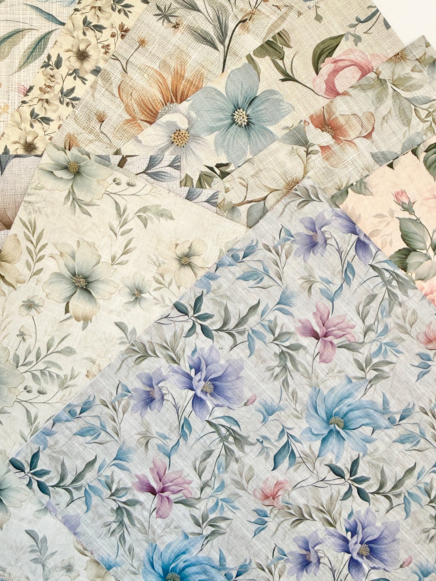6x6 Vintage Floral Scrapbook Paper Pad | Decorative Cardstock Pack