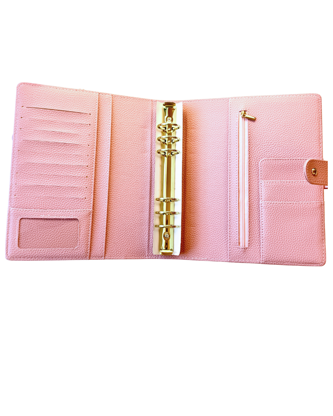 A5 Quilted Faux Leather Ring Planner Luxe Binder