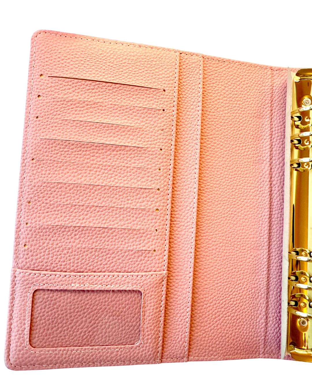 A5 Quilted Faux Leather Ring Planner Luxe Binder