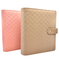 A5 Quilted Faux Leather Ring Planner Luxe Binder