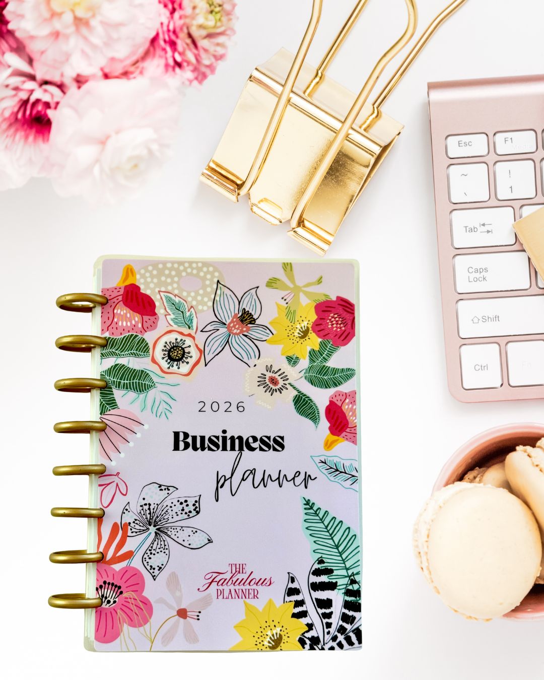 Floral Level Up Business Planner A5 Size - Undated