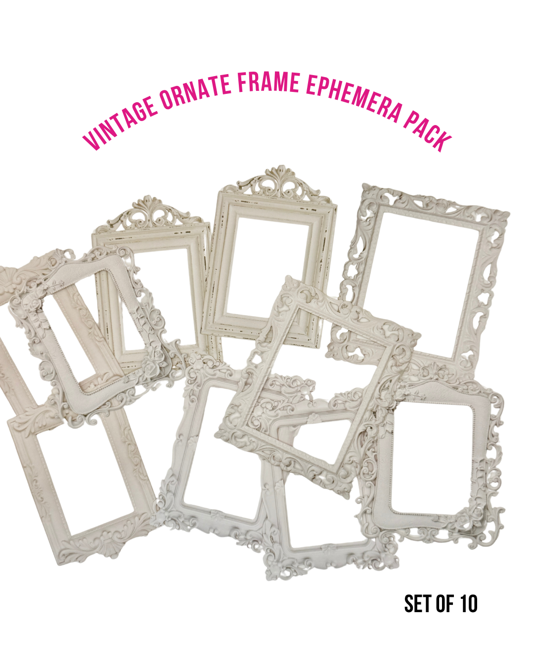 Gilded Memories Vintage Ornate Frame Ephemera Pack | Decorative Journaling Frames