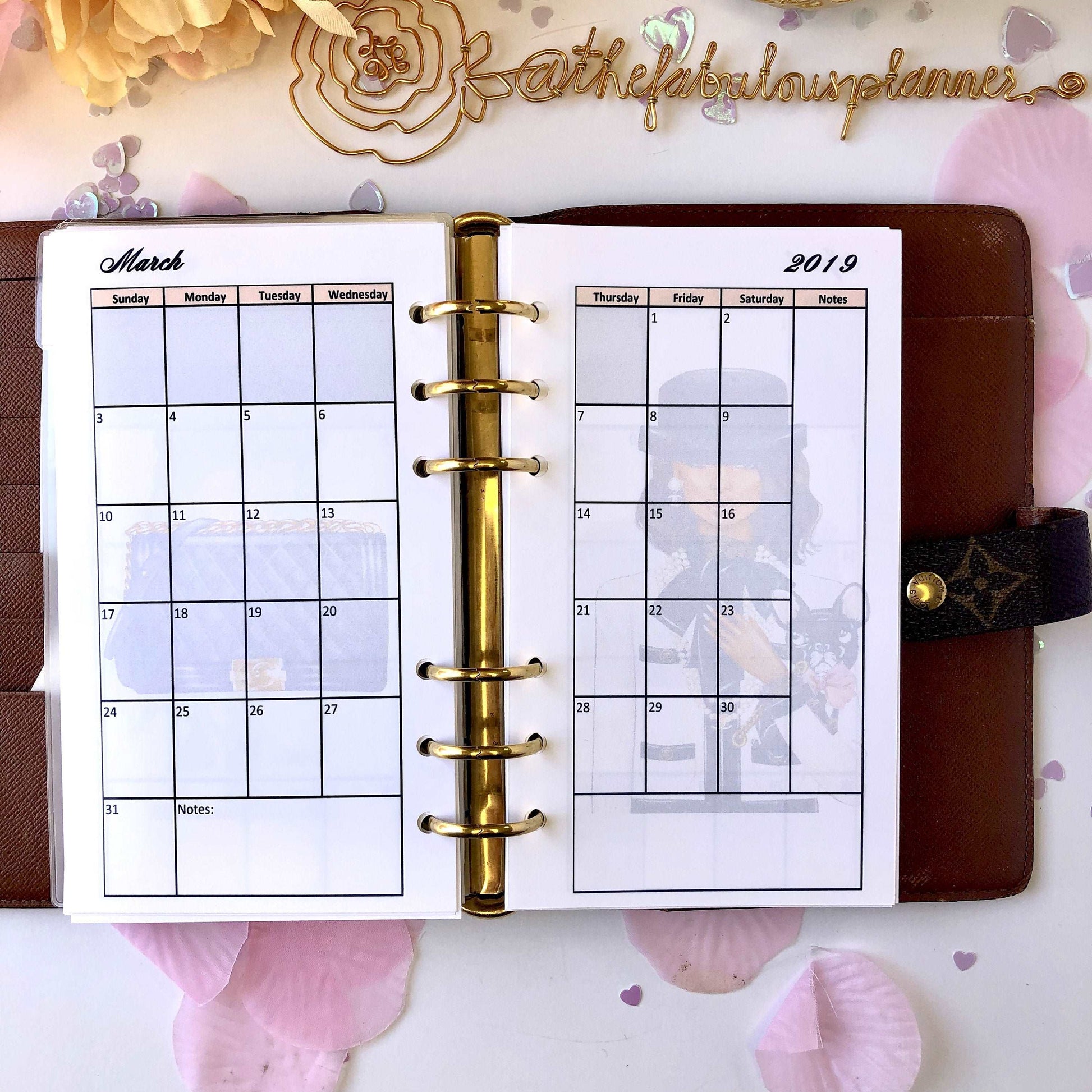 2023 Dated Chic Parisian Monthly Planner