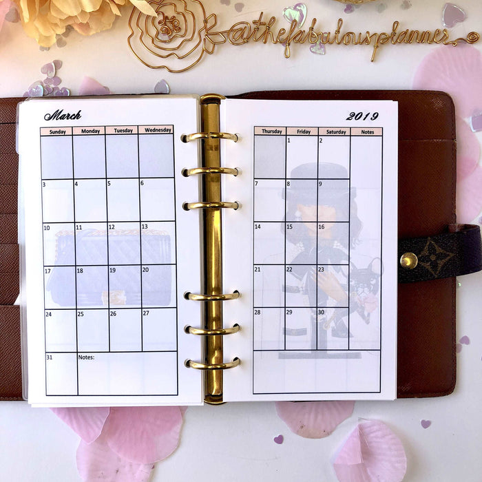2023 Dated Chic Parisian Monthly Planner