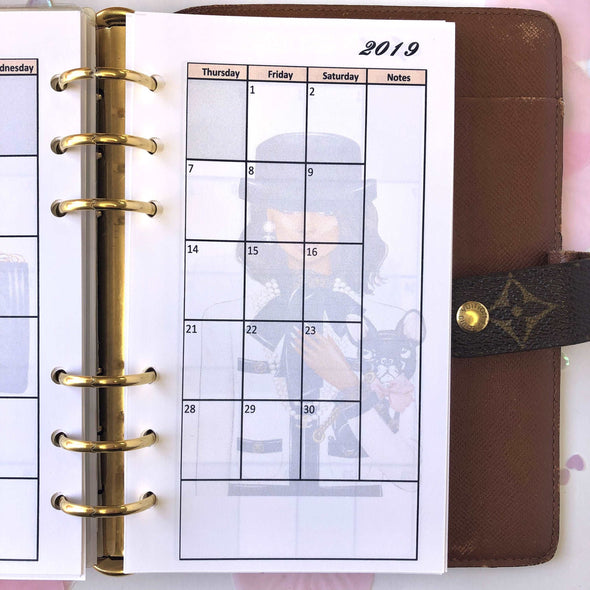 2023 Dated Chic Parisian Monthly Planner