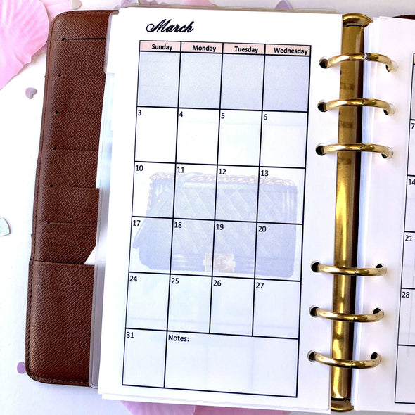 2023 Dated Chic Parisian Monthly Planner