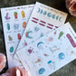 3 Sheet Magic Moon Sticker Sheet