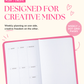 Undated Weekly Planner & Creative Journal | A5 Linen Planner with Dot Grid Pages