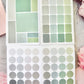 Functional Dots Green Sticker Sheets - Set of 4