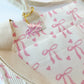Bow & Go Craft Tote Bag | Coquette Pink Bow Organizer for Journaling & Crafts