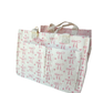 Bow & Go Craft Tote Bag | Coquette Pink Bow Organizer for Journaling & Crafts