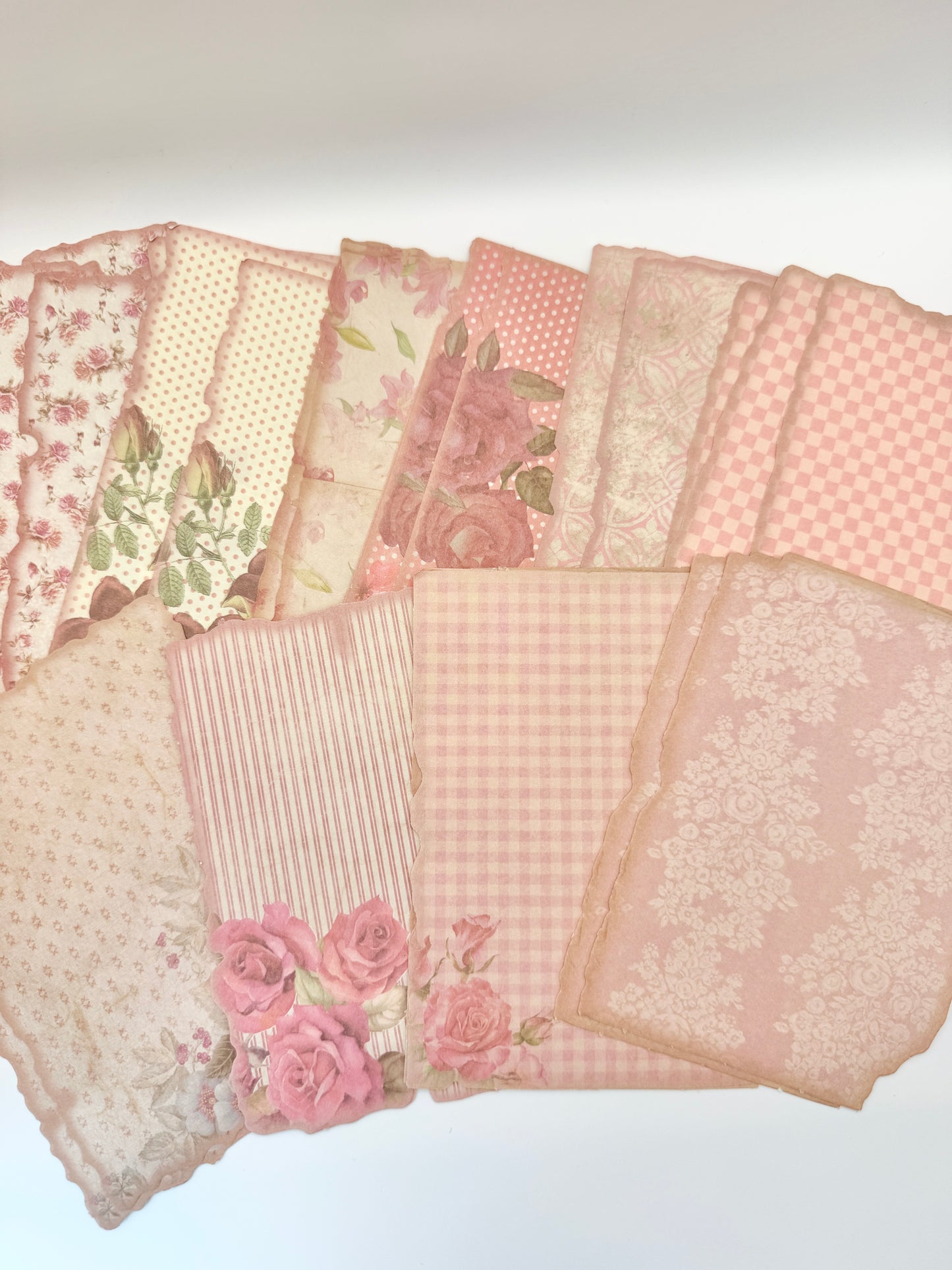 Pink Cottagecore Decorative Paper Pack | Vintage Rose Journaling Papers