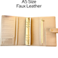 A5 Quilted Faux Leather Ring Planner Luxe Binder