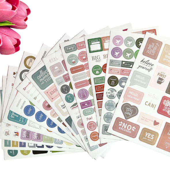 12 Sheets Functional Sticker Set for Planners