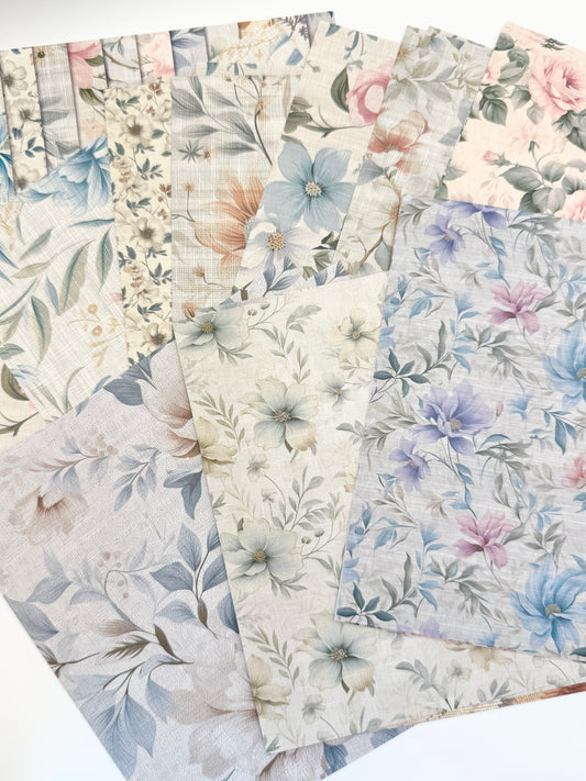 6x6 Vintage Floral Scrapbook Paper Pad | Decorative Cardstock Pack