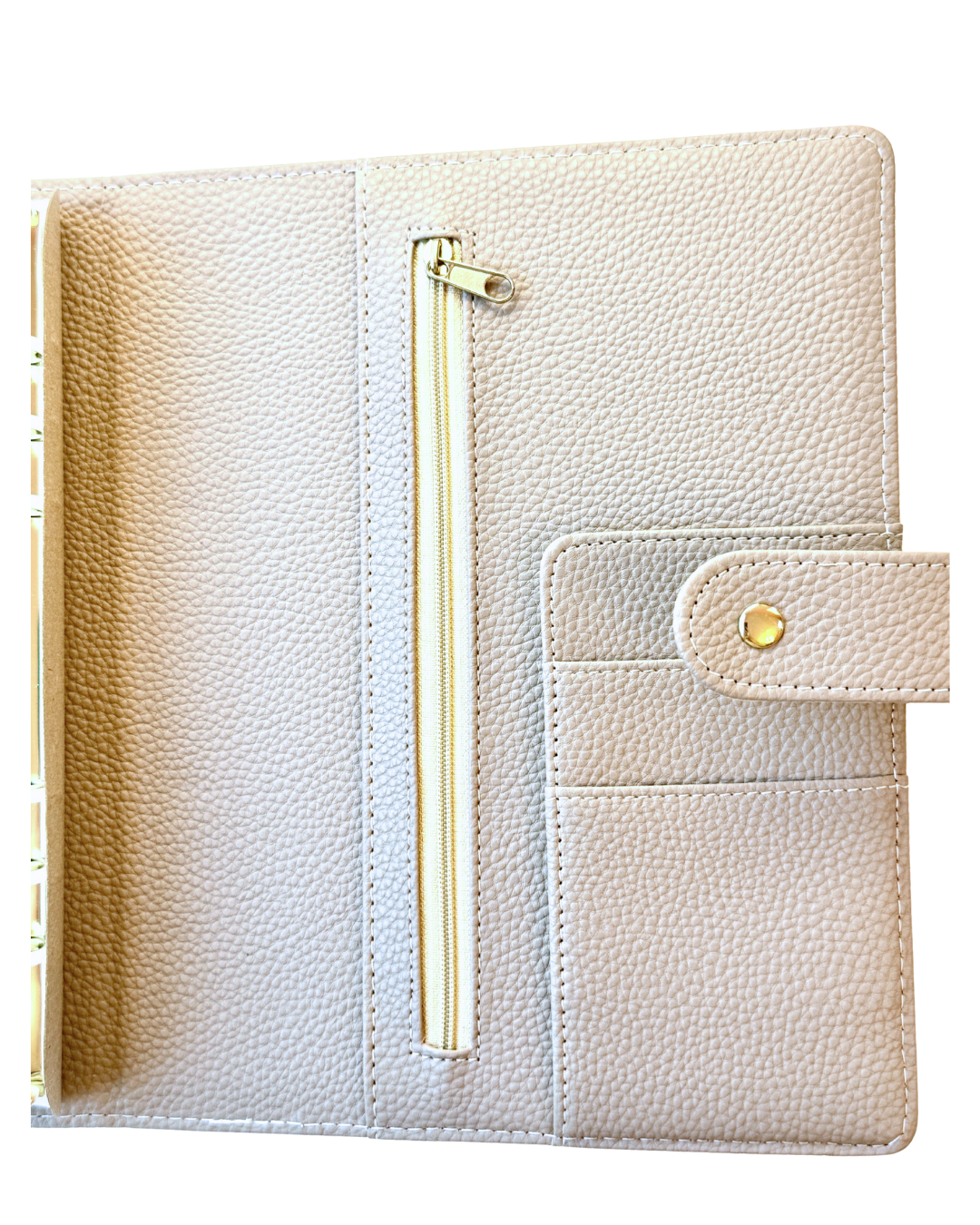 A5 Quilted Faux Leather Ring Planner Luxe Binder