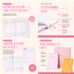 Undated Weekly Planner & Creative Journal | A5 Linen Planner with Dot Grid Pages
