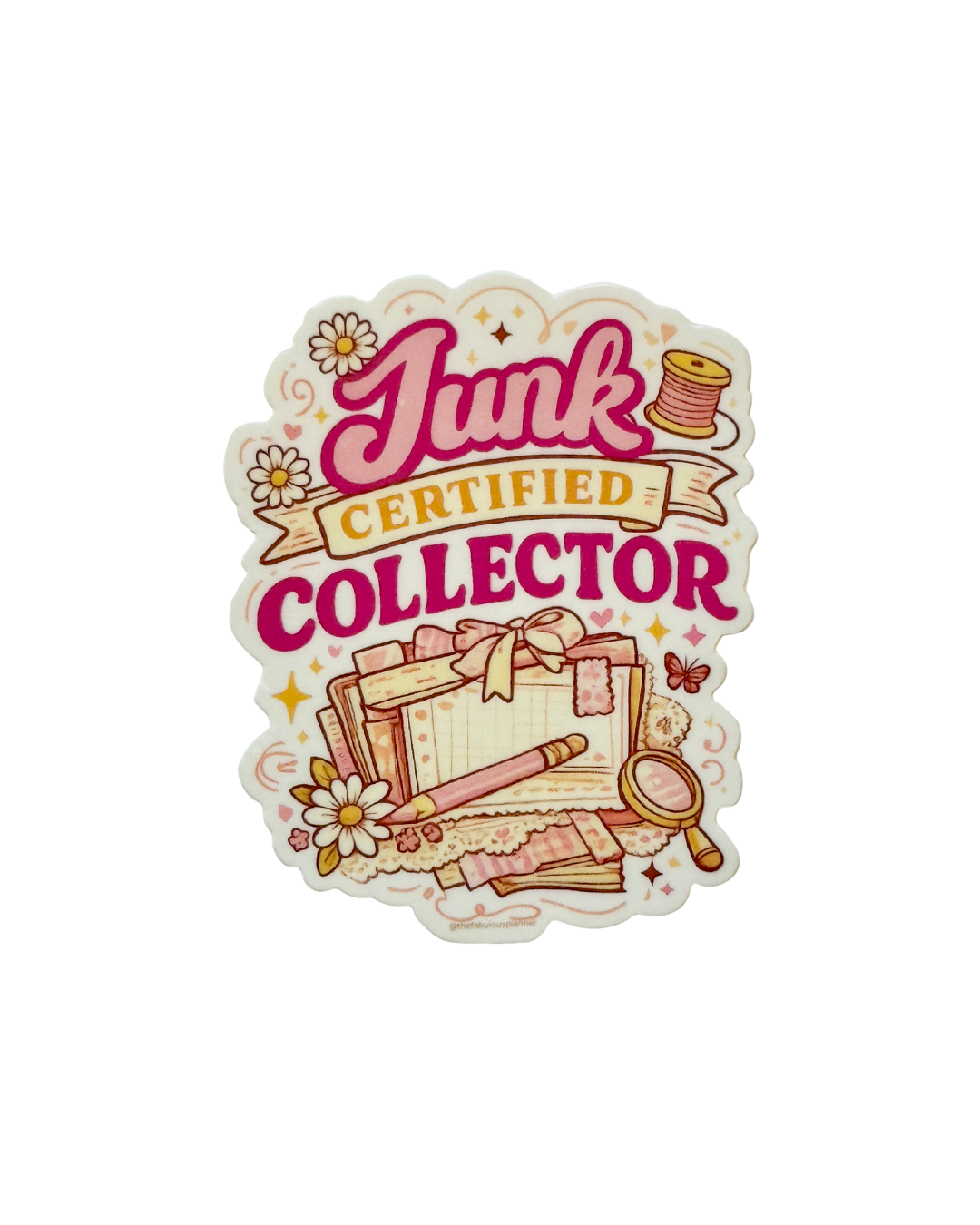 Junk Journal Certified Collector Sticker | Craft & Stationery Vinyl Sticker