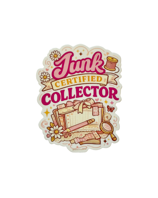 Junk Journal Certified Collector Sticker | Craft & Stationery Vinyl Sticker