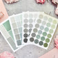 Functional Dots Green Sticker Sheets - Set of 4