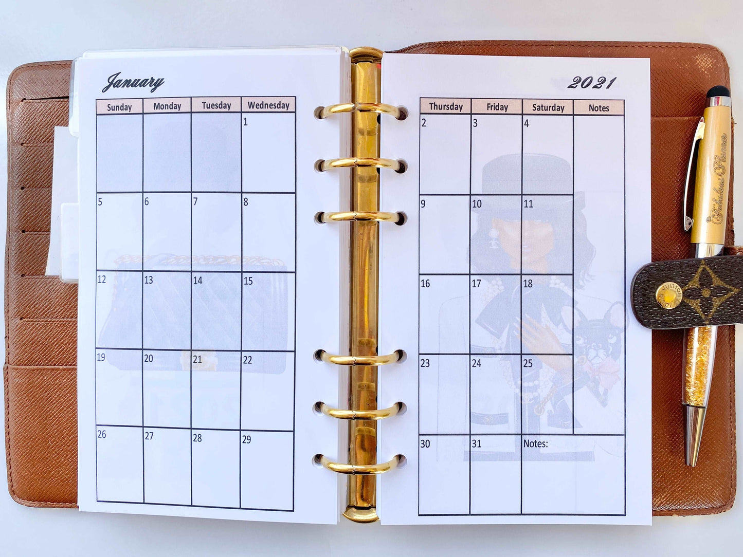 2023 Dated Chic Parisian Monthly Planner
