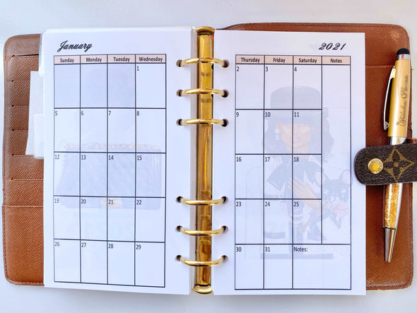 2023 Dated Chic Parisian Monthly Planner