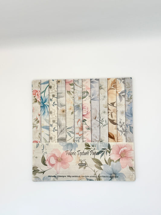 6x6 Vintage Floral Scrapbook Paper Pad | Decorative Cardstock Pack