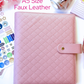 A5 Quilted Faux Leather Ring Planner Luxe Binder