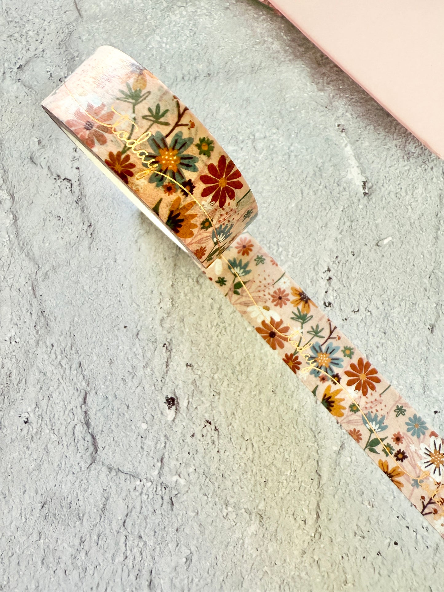 Today Gold Foil Floral Washi Tape