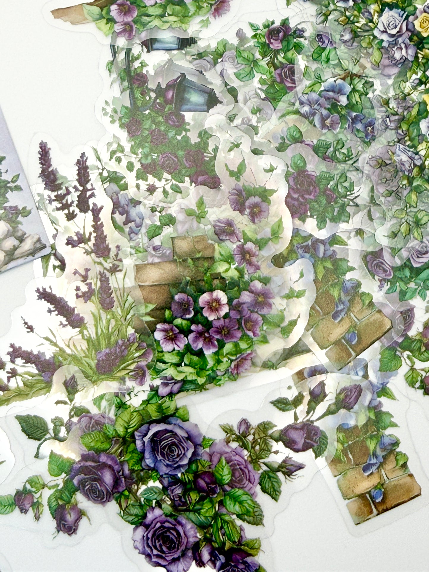 Secret Garden Clear Sticker Pack | Transparent Floral Stickers
