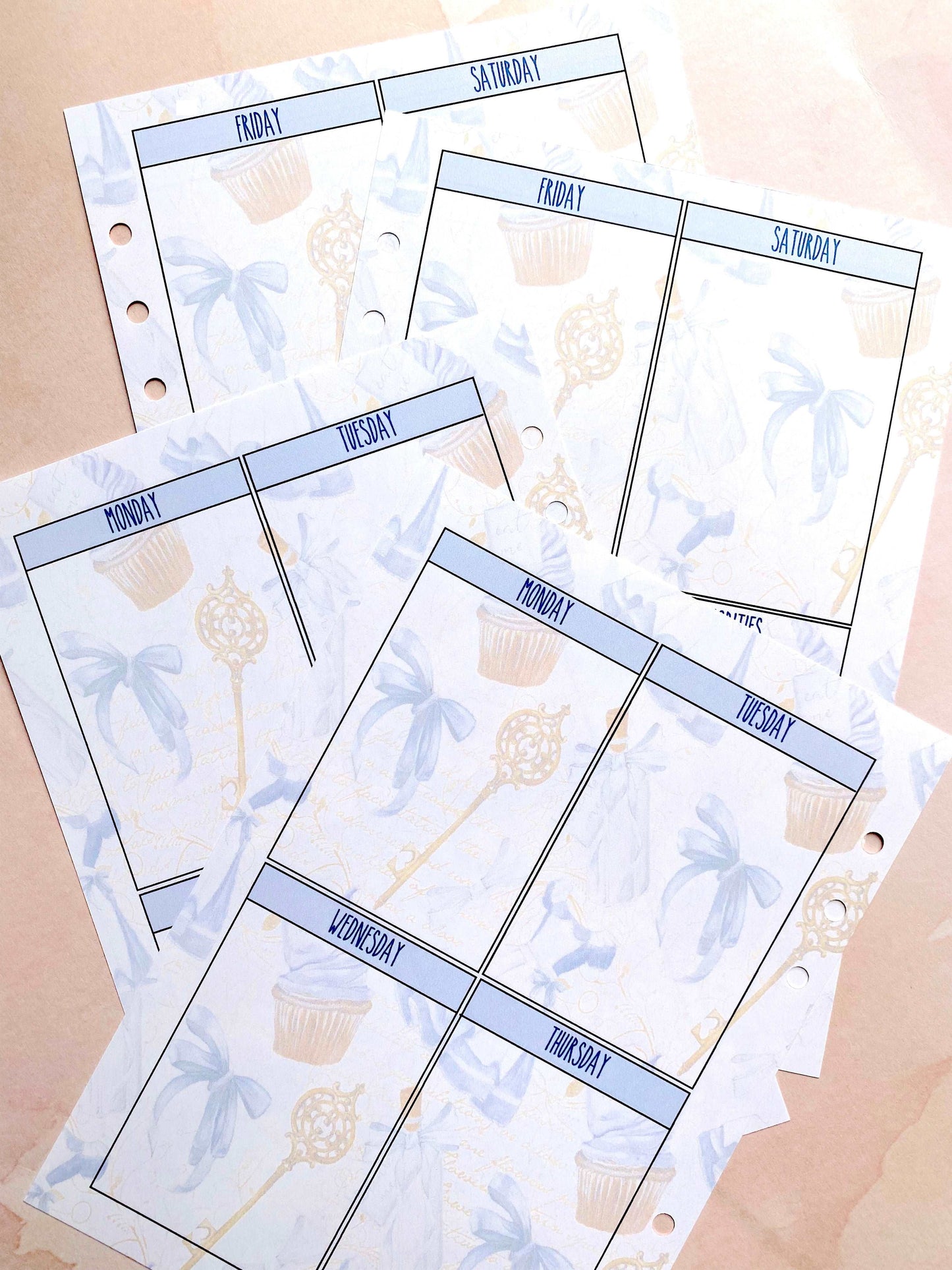 Alice in Wonderland Collection Planner Weekly Inserts