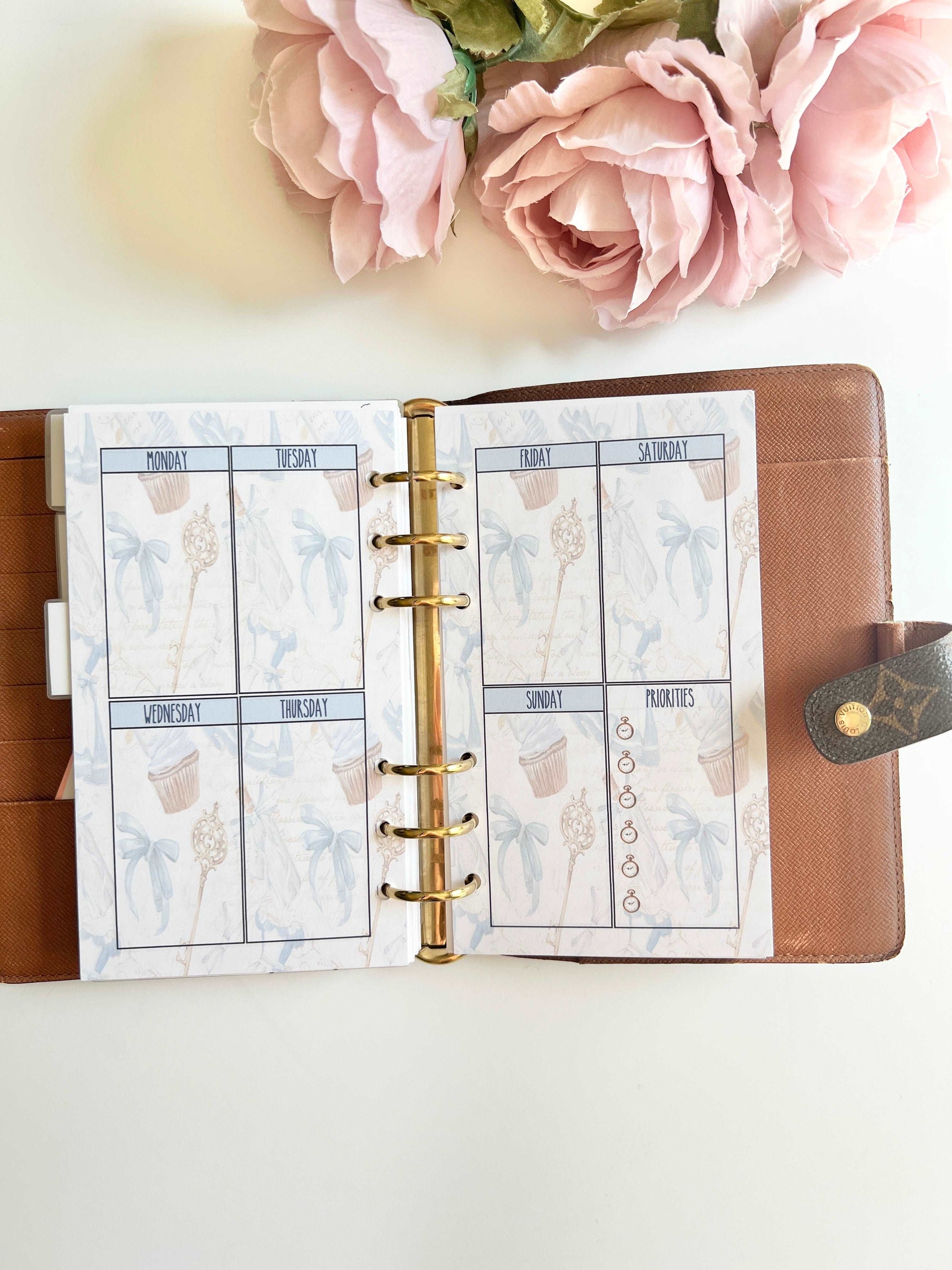 Alice in Wonderland Collection Planner Weekly Inserts
