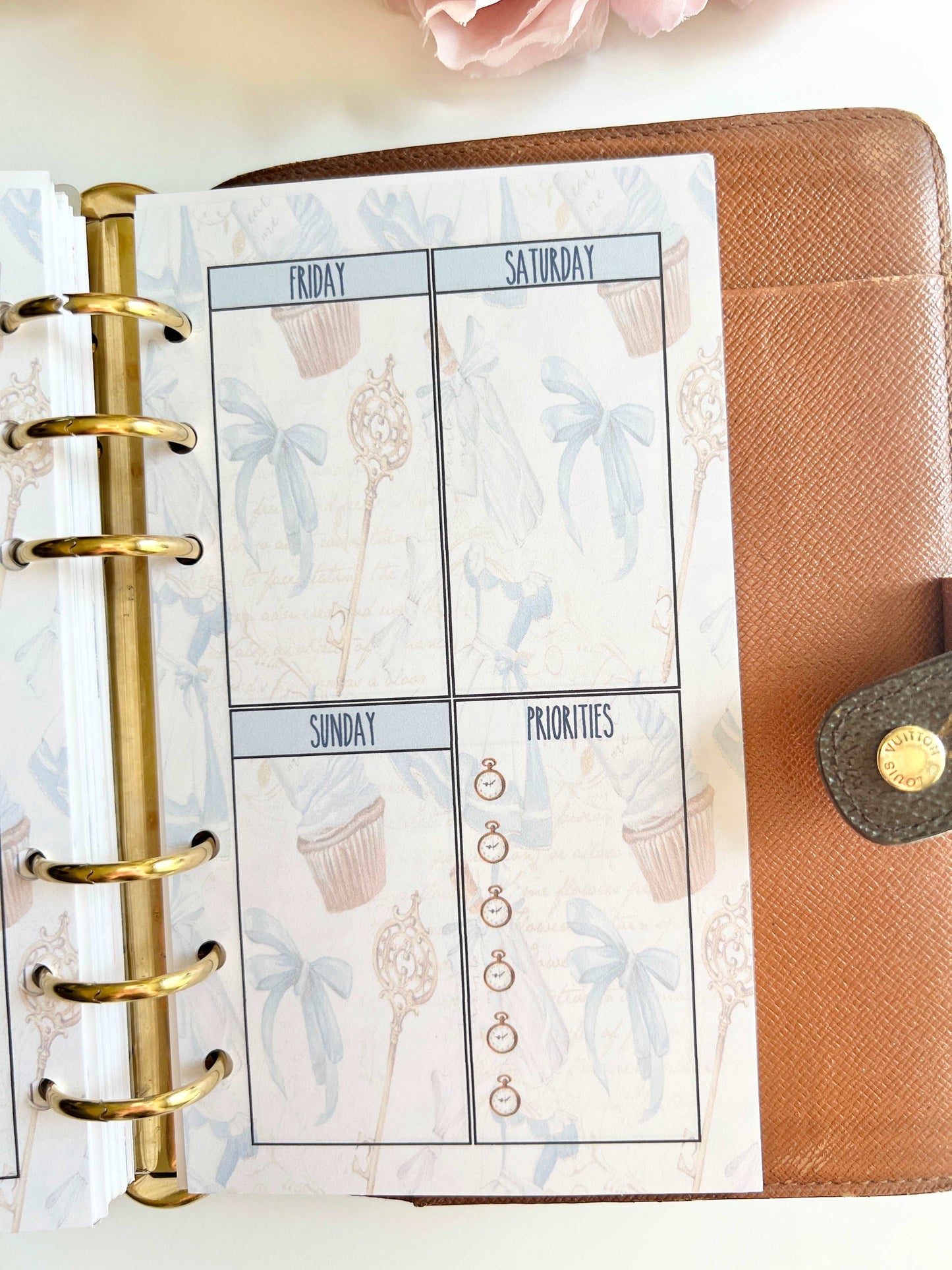 Alice in Wonderland Collection Planner Weekly Inserts