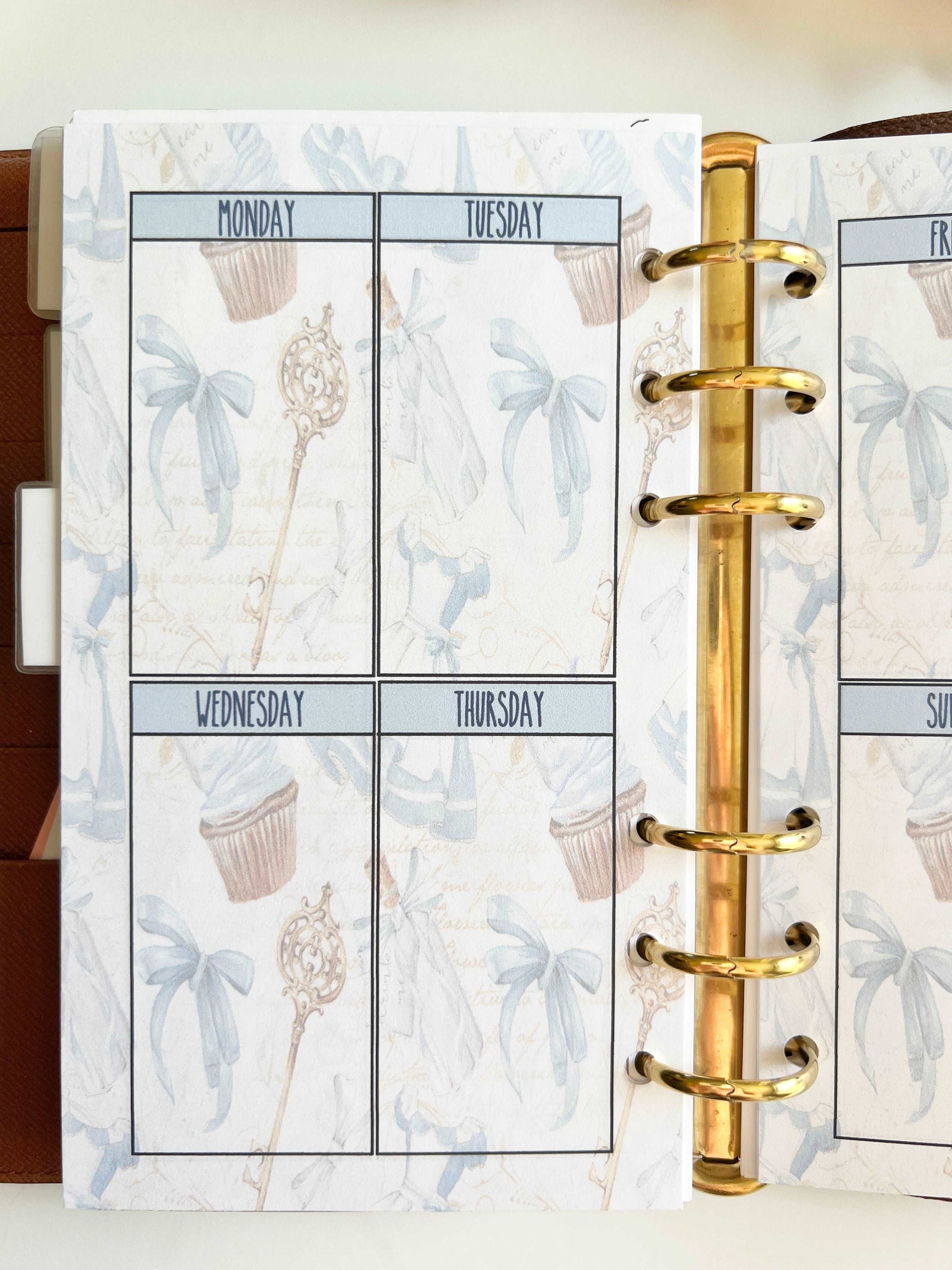 Alice in Wonderland Collection Planner Weekly Inserts