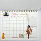 2026 Desk Calendar – Letter Size | Gold Spiral Binding