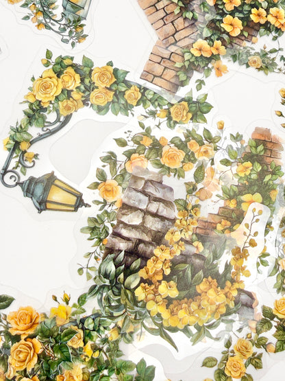 Secret Garden Clear Sticker Pack | Transparent Floral Stickers