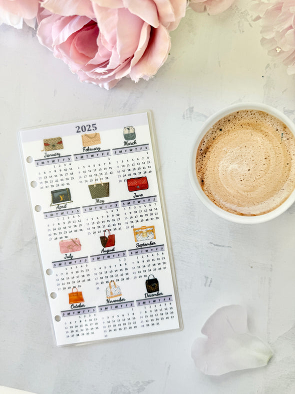 2025 Laminated Planner Bags Calendar