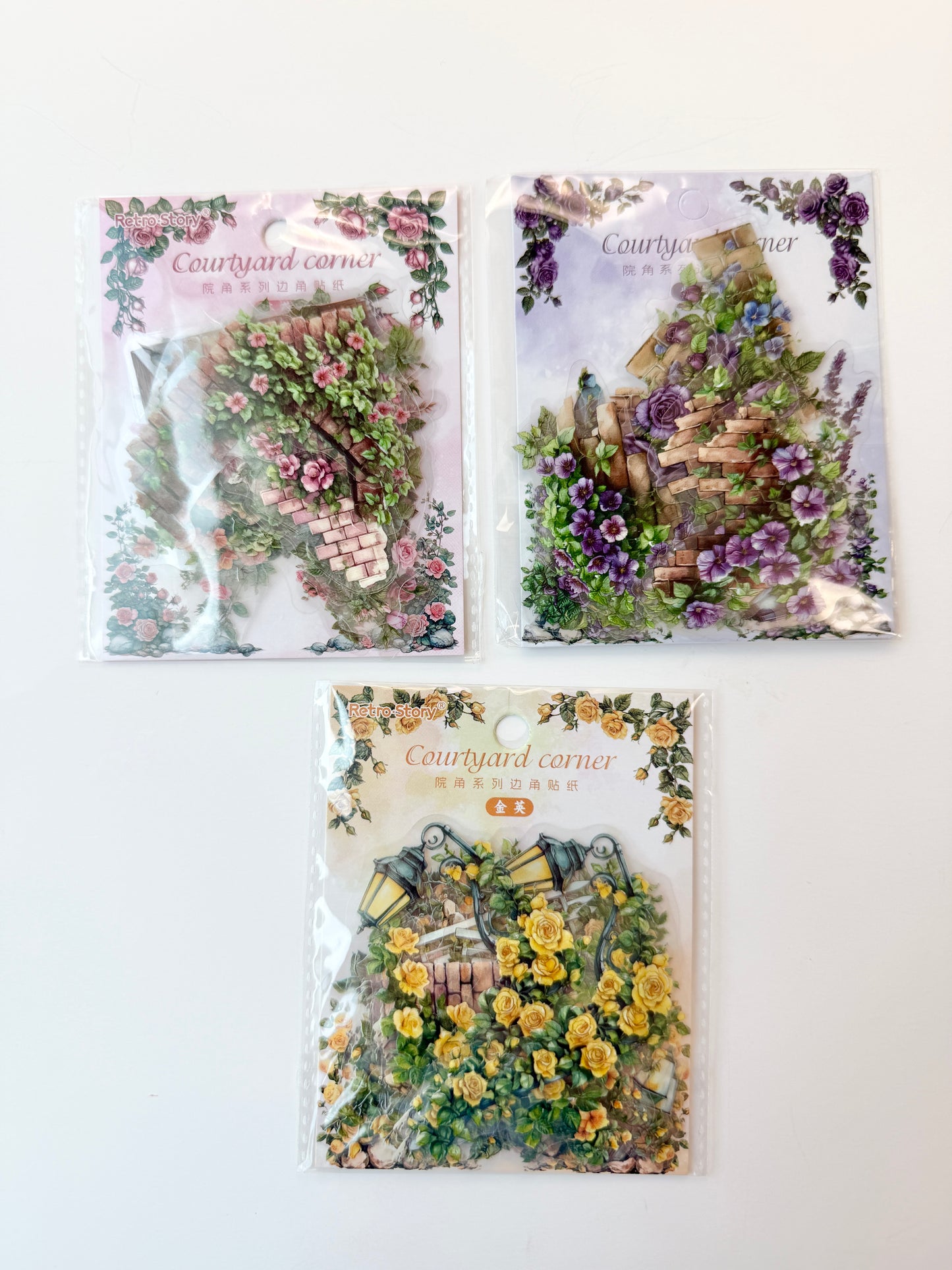 Secret Garden Clear Sticker Pack | Transparent Floral Stickers