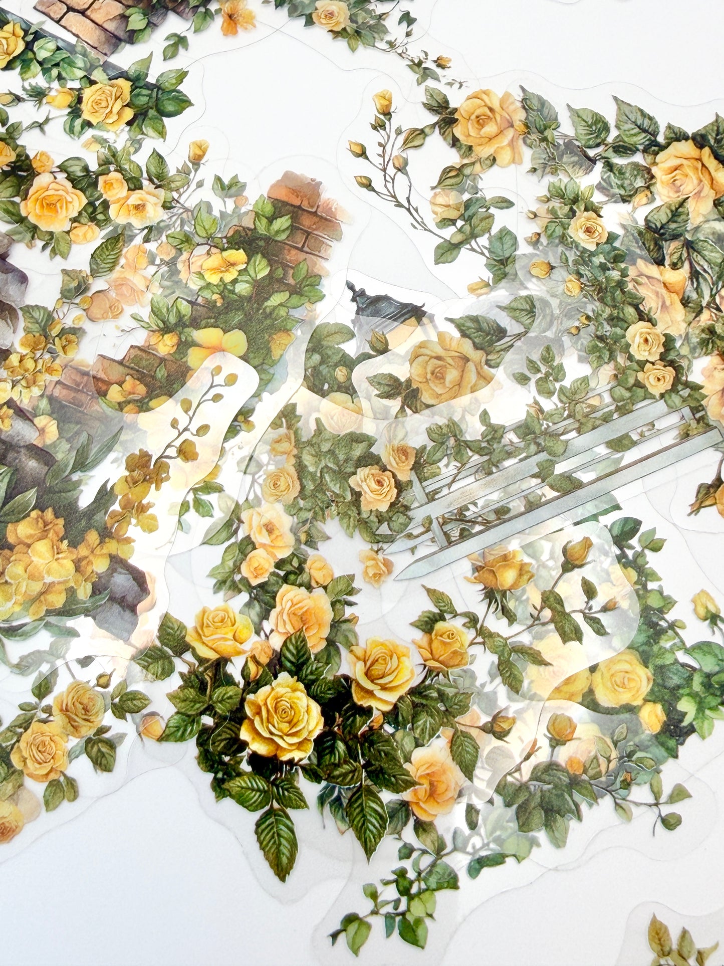 Secret Garden Clear Sticker Pack | Transparent Floral Stickers