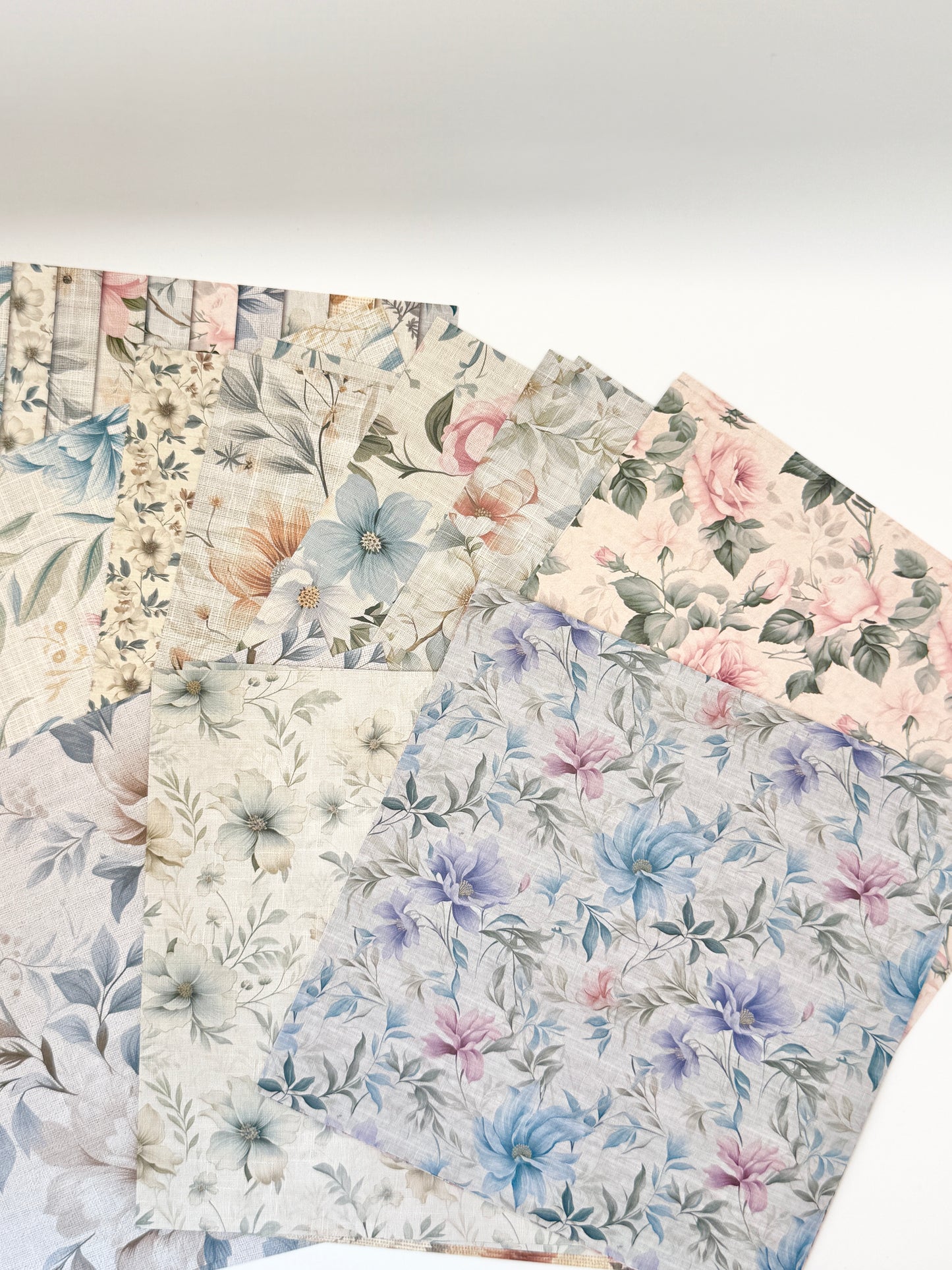 6x6 Vintage Floral Scrapbook Paper Pad | Decorative Cardstock Pack