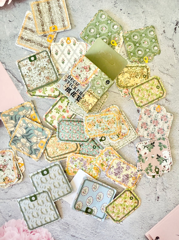 Vintage Floral Die Cut Stickers