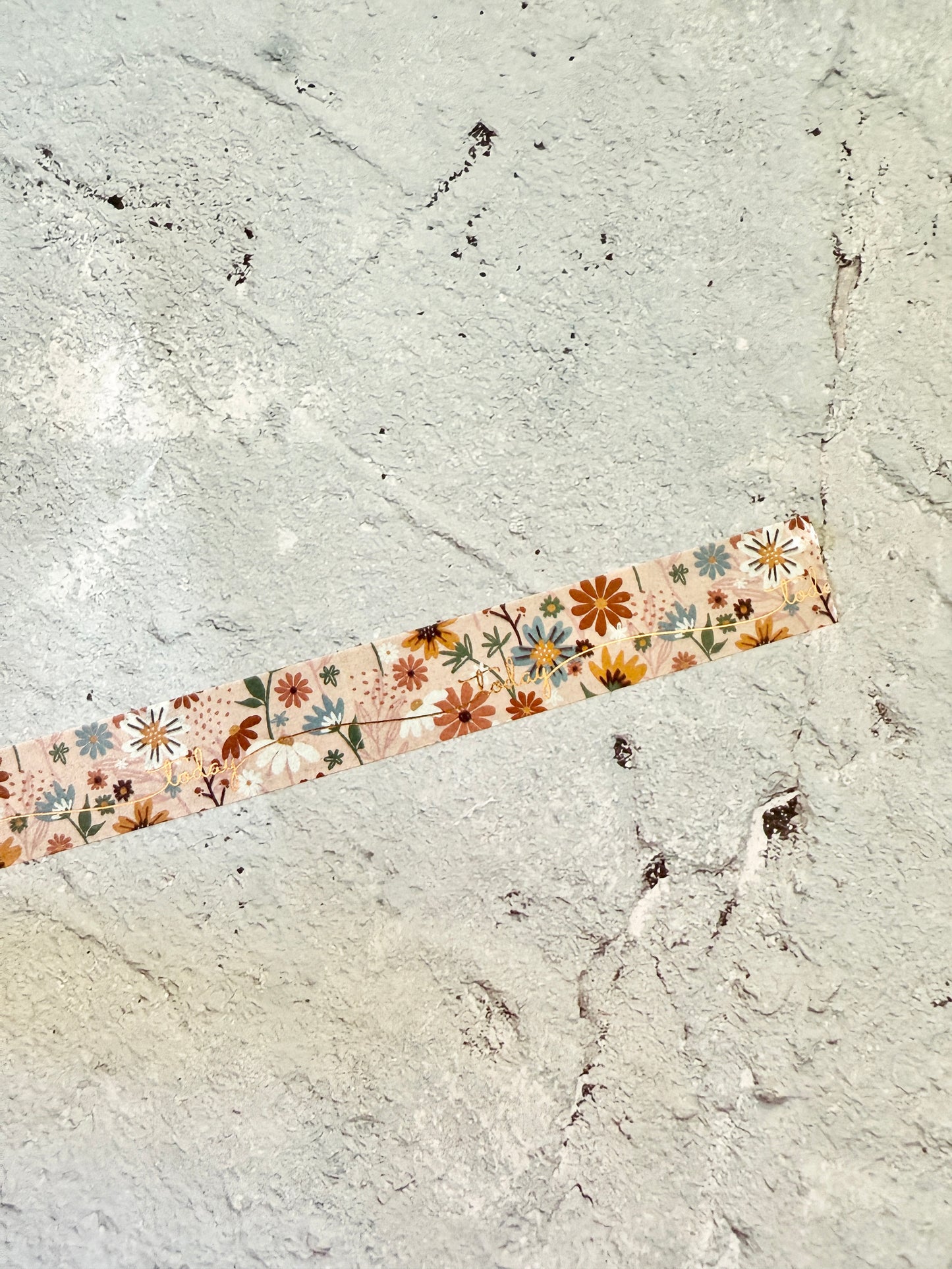 Today Gold Foil Floral Washi Tape