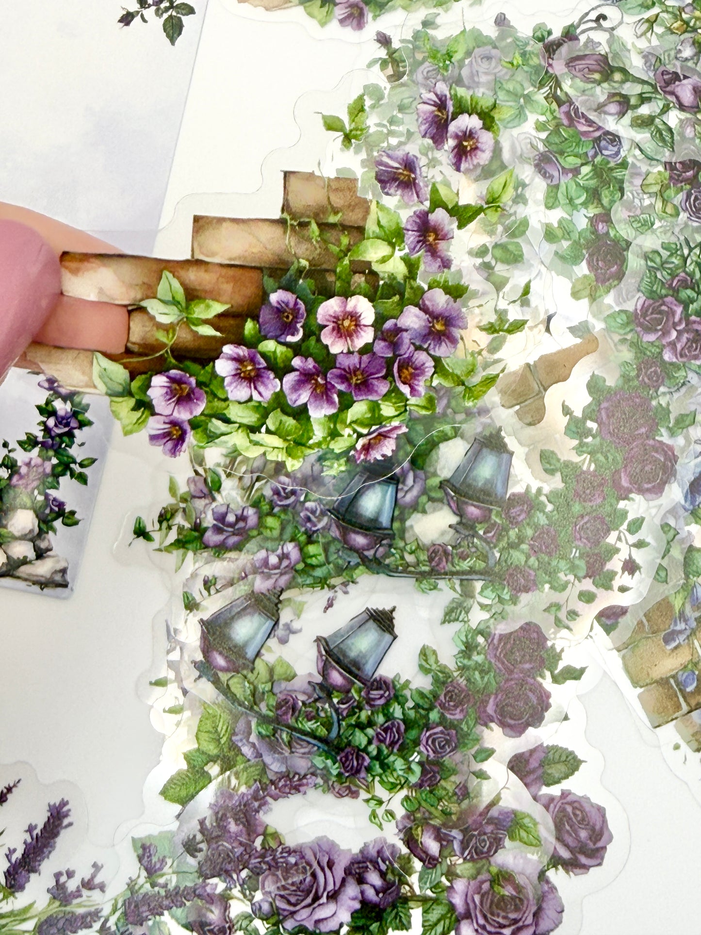Secret Garden Clear Sticker Pack | Transparent Floral Stickers
