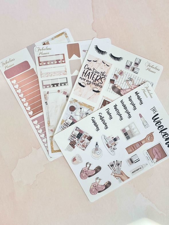 4 Sheets - Wake up and Makeup Stickers Kit