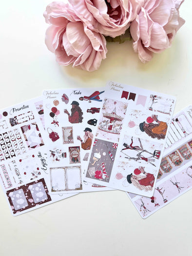 4 Sheets - Red Circus Stickers Kit