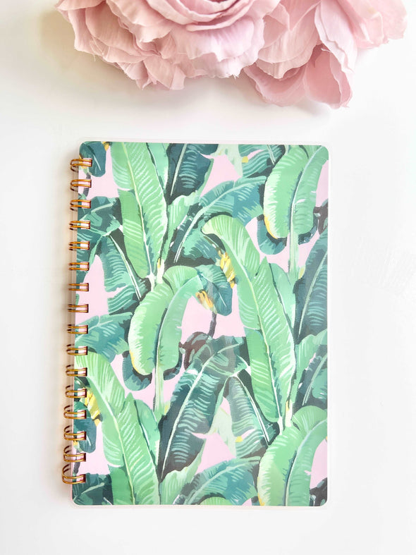 Beverly Hills Laminated Cover Spiral A5 Pink Pages Notebook
