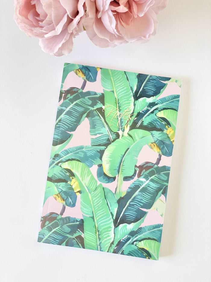 Banana Leaves Lined Journal